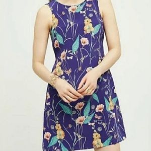 Anthropologie HD in Paris Floral Silk Mini Dress US 16